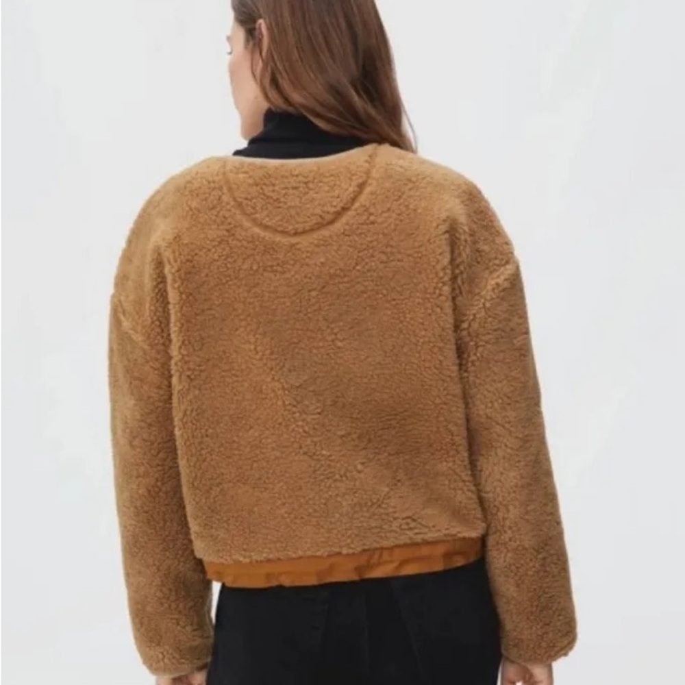 Everlane Camel Teddy Button-Up Jacket - Picture 3 of 7
